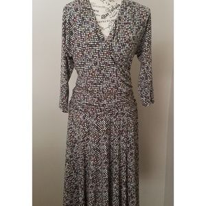 Stretchy figure flattering surplice dress